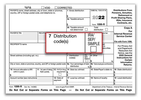 1099 r distribution code 1 box 7 no percentage|1099 r minimum reporting amount.